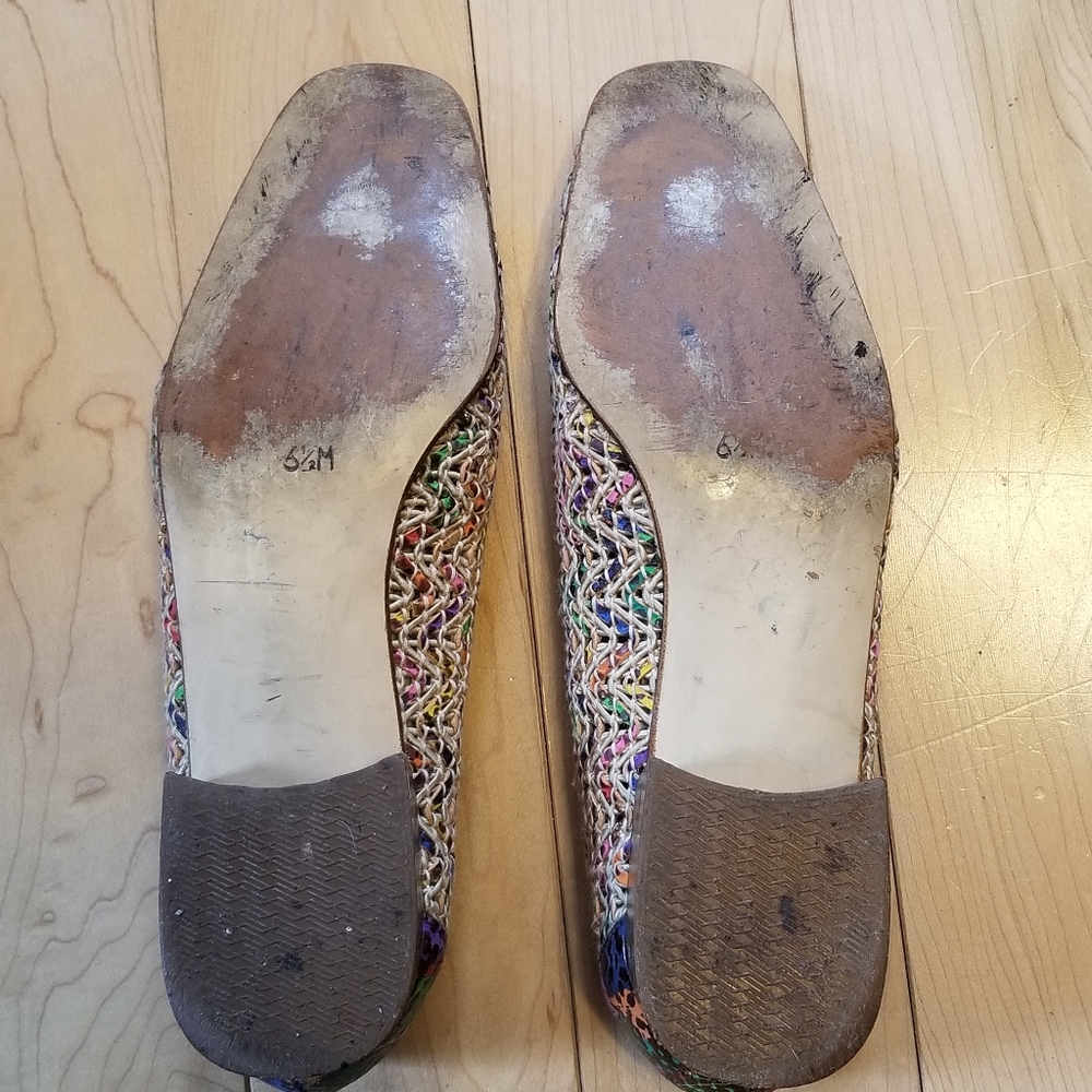 Margaret Jerrold vintage colorful woven shoes - Picture 6 of 6